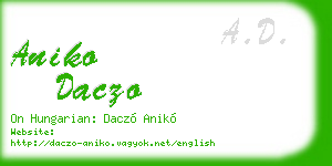 aniko daczo business card