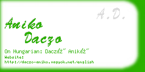 aniko daczo business card